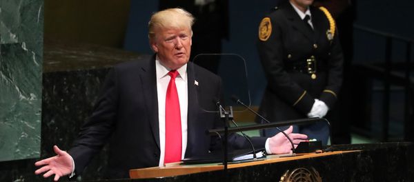 U.S. President Donald Trump addresses the 73rd session of the United Nations General Assembly at U.N. headquarters in New York, U.S., September 25, 2018 - Sputnik International
