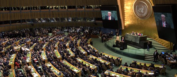United States President Donald Trump speaks at the United Nations General Assembly in New York. United States President Donald Trump speaks at the United Nations General Assembly in New York. - Sputnik International