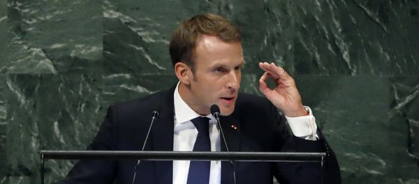 France's President Emmanuel Macron addresses the 73rd session of the United Nations General Assembly, at U.N. headquarters, Tuesday, Sept. 25, 2018. - Sputnik International