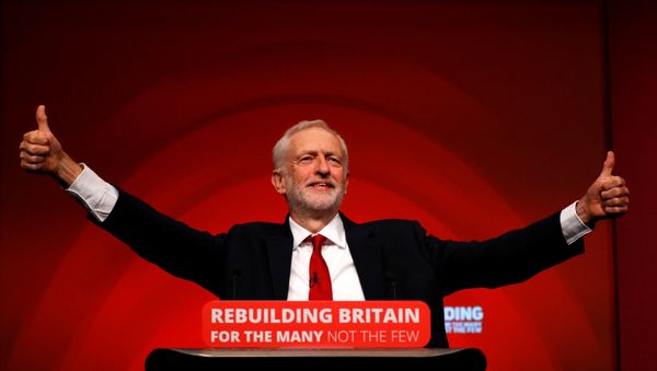 Britain's Labour Party leader Jeremy Corbyn delivers his keynote speech at the Labour Party Conference in Liverpool, Britain, September 26, 2016. - Sputnik International