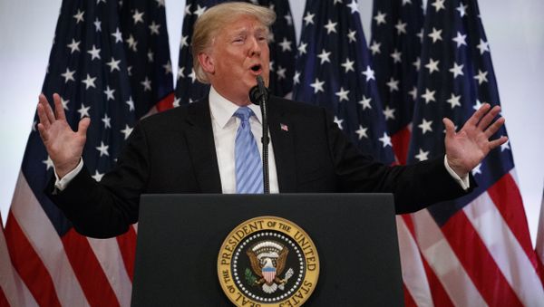 President Donald Trump speaks during a news conference at the Lotte New York Palace hotel during the United Nations General Assembly, Wednesday, Sept. 26, 2018, in New York President Donald Trump speaks during a news conference at the Lotte New York Palace hotel during the United Nations General Assembly, Wednesday, Sept. 26, 2018, in New York - Sputnik International