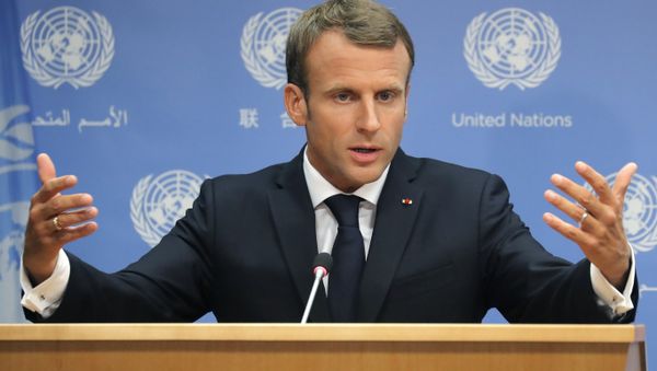 France's President Emmanuel Macron speaks during a press conference he held during the 73rd session of the United Nations at U.N. headquarters in New York, U.S., September 25, 2018 - Sputnik International