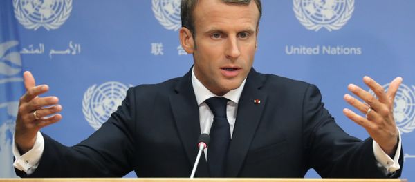 France's President Emmanuel Macron speaks during a press conference he held during the 73rd session of the United Nations at U.N. headquarters in New York, U.S., September 25, 2018 France's President Emmanuel Macron speaks during a press conference he held during the 73rd session of the United Nations at U.N. headquarters in New York, U.S., September 25, 2018 - Sputnik International