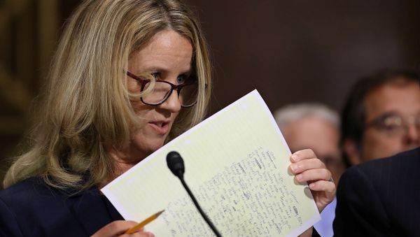 Christine Blasey Ford testifies before the Senate Judiciary Committee in the Dirksen Senate Office Building on Capitol Hill in Washington - Sputnik International