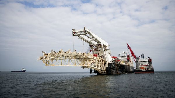 Nord Stream 2 pipeline construction underway in Finnish waters in the Baltic Sea. Nord Stream 2 pipeline construction underway in Finnish waters in the Baltic Sea. - Sputnik International