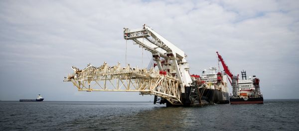 Nord Stream 2 pipeline construction underway in Finnish waters in the Baltic Sea. Nord Stream 2 pipeline construction underway in Finnish waters in the Baltic Sea. - Sputnik International