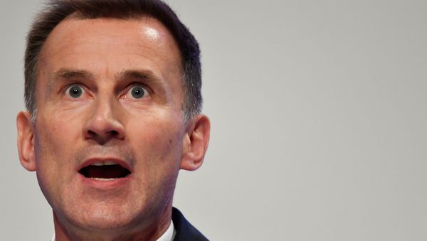 Britain's Foreign Secretary Jeremy Hunt addresses the Conservative Party Conference in Birmingham, Britain September 30, 2018 - Sputnik International
