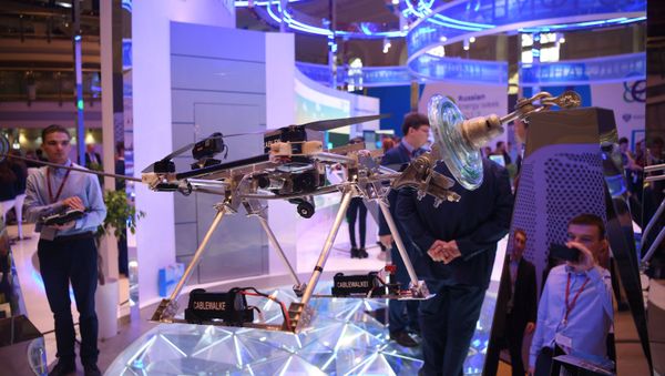 Demonstration of the overhead transmission line control system at the Russian Energy Week (File) Demonstration of the overhead transmission line control system at the Russian Energy Week (File) - Sputnik International