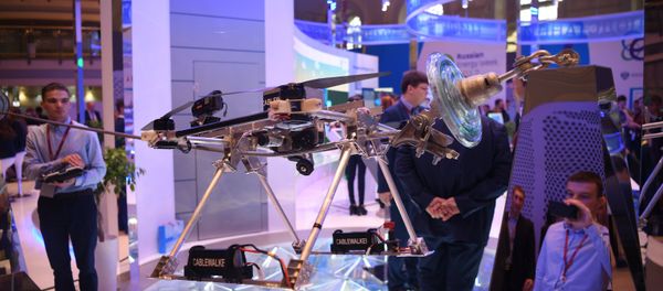 Demonstration of the overhead transmission line control system at the Russian Energy Week (File) Demonstration of the overhead transmission line control system at the Russian Energy Week (File) - Sputnik International