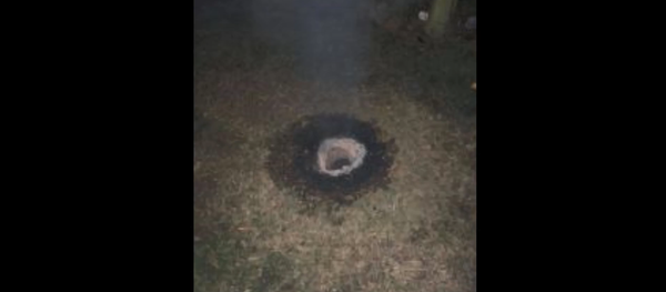 Mysterious hole that spewed fire for over 40 minutes in Midway, Arkansas on September 17, 2018 Mysterious hole that spewed fire for over 40 minutes in Midway, Arkansas on September 17, 2018 - Sputnik International