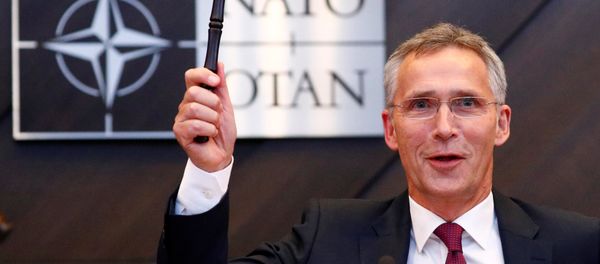 NATO Secretary General Jens Stoltenberg attends a NATO defense ministers meeting at the Alliance headquarters in Brussels, Belgium, October 3, 2018. NATO Secretary General Jens Stoltenberg attends a NATO defense ministers meeting at the Alliance headquarters in Brussels, Belgium, October 3, 2018. - Sputnik International