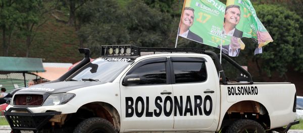 A supporter of presidential candidate Jair Bolsonaro attends a demonstration at Pacaembu Stadium in Sao Paulo, Brazil September 29, 2018. Picture taken September 29, 2018. (File Photo) A supporter of presidential candidate Jair Bolsonaro attends a demonstration at Pacaembu Stadium in Sao Paulo, Brazil September 29, 2018. Picture taken September 29, 2018. (File Photo) - Sputnik International