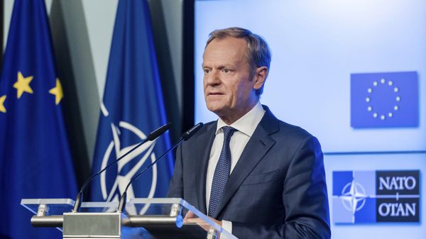European Council President Donald Tusk addresses the media after the signature of the second EU NATO Joint Declaration, in Brussels on Tuesday, July 10, 2018 - Sputnik International
