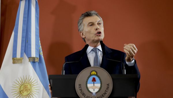 Argentina's President Mauricio Macri speaks from the government house in Buenos Aires, Argentina Thursday, Sept. 27, 2018. Argentina's President Mauricio Macri speaks from the government house in Buenos Aires, Argentina Thursday, Sept. 27, 2018. - Sputnik International