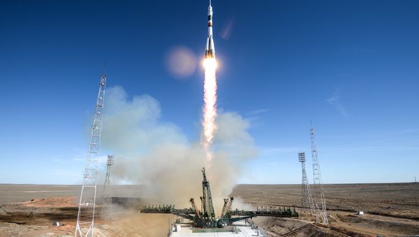 The launch of the Soyuz-FG on October 11 The launch of the Soyuz-FG on October 11 - Sputnik International