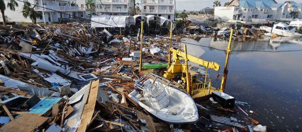 A boat sits amidst debris in the aftermath of Hurricane Michael in Mexico Beach, Fla., Thursday, Oct. 11, 2018. A boat sits amidst debris in the aftermath of Hurricane Michael in Mexico Beach, Fla., Thursday, Oct. 11, 2018. - Sputnik International