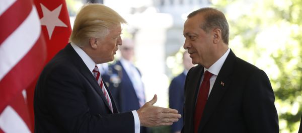 President Donald Trump welcomes Turkish President Recep Tayyip Erdogan to the White House in Washington - Sputnik International