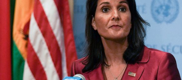 US Ambassador to the United Nations Nikki Haley speaks during a news conference at U.N. headquarters in Manhattan, New York, U.S., September 20, 2018 US Ambassador to the United Nations Nikki Haley speaks during a news conference at U.N. headquarters in Manhattan, New York, U.S., September 20, 2018 - Sputnik International