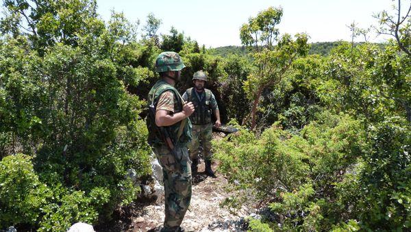 Syrian troops carrying out operations against militants in Latakia. - Sputnik International