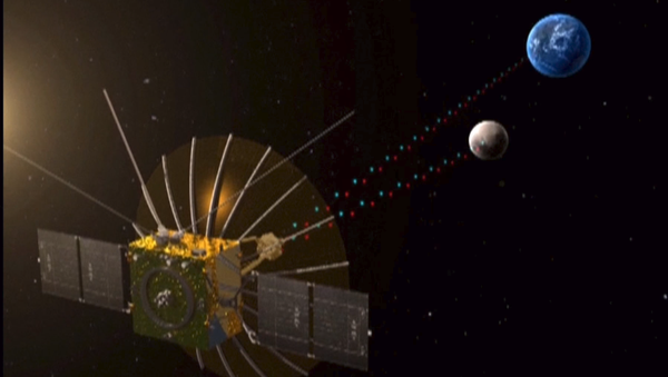 Queqiao (鹊桥, “Magpie Bridge”), the relay satellite for the Chang'e-4 lunar mission, entered the planned halo orbit around the second Lagrangian (L2) point of the Earth-Moon system, about 65,000 km from the Moon, on 14 June 2018, at 03:06 UTC (11:06 Beijing time). - Sputnik International