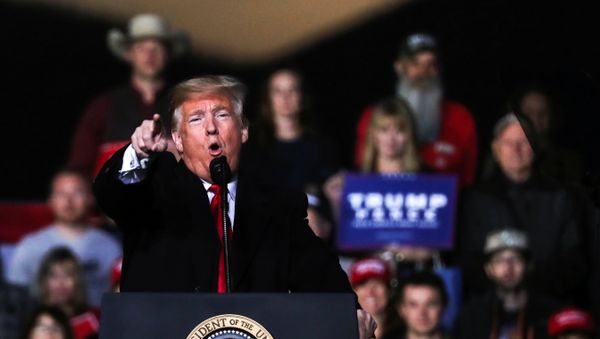 U.S. President Donald Trump speaks during a campaign rally in Montana U.S. President Donald Trump speaks during a campaign rally in Montana - Sputnik International