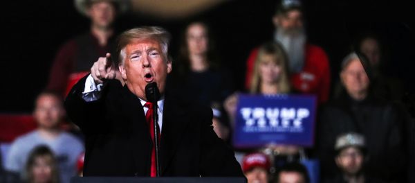 U.S. President Donald Trump speaks during a campaign rally in Montana U.S. President Donald Trump speaks during a campaign rally in Montana - Sputnik International