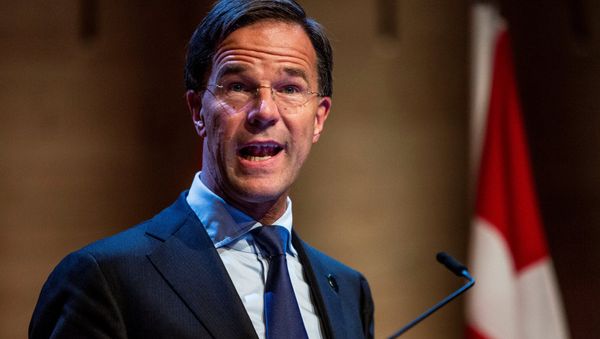 Dutch Prime Minister Mark Rutte speaks during a news conference - Sputnik International