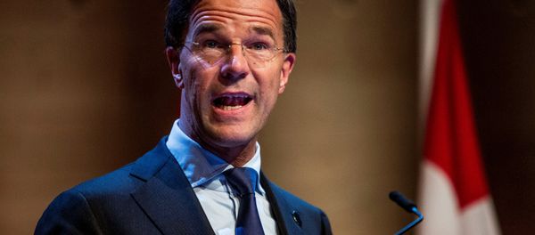 Dutch Prime Minister Mark Rutte speaks during a news conference - Sputnik International