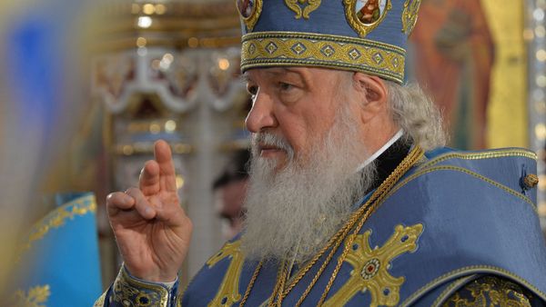 Russian Orthodox Patriarch Kirill conducts a consecrating ceremony at the All Saints' Church, in Minsk, Belarus, October 14, 2018 - Sputnik International