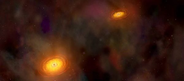 Illustration of supermassive black hole pair - Sputnik International