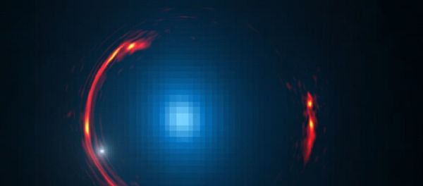 SDP.81 galaxy einstein ring with dark matter galaxy visible as a small white dot SDP.81 galaxy einstein ring with dark matter galaxy visible as a small white dot - Sputnik International