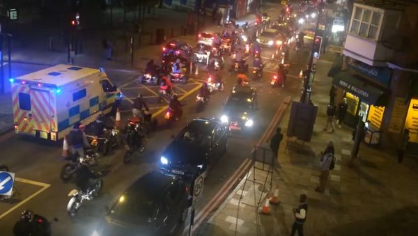 Mass motorcycle ride in London – Halloween 2015 - Sputnik International