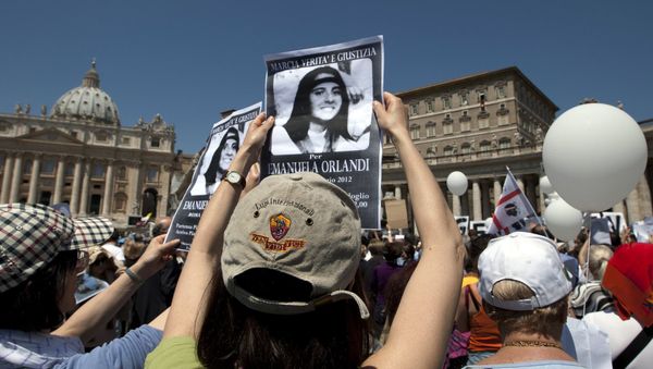 Demonstrators calling for ‘justice’ for Emanuela Oralndi in Rome in 2012 Demonstrators calling for ‘justice’ for Emanuela Oralndi in Rome in 2012 - Sputnik International