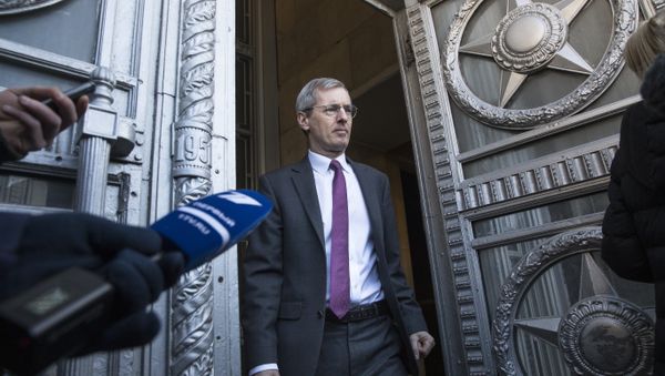 British ambassador to Russia, Laurie Bristow, leaves after a meeting at the Russian foreign ministry building in Moscow, Russia, Saturday, March 17, 2018 - Sputnik International
