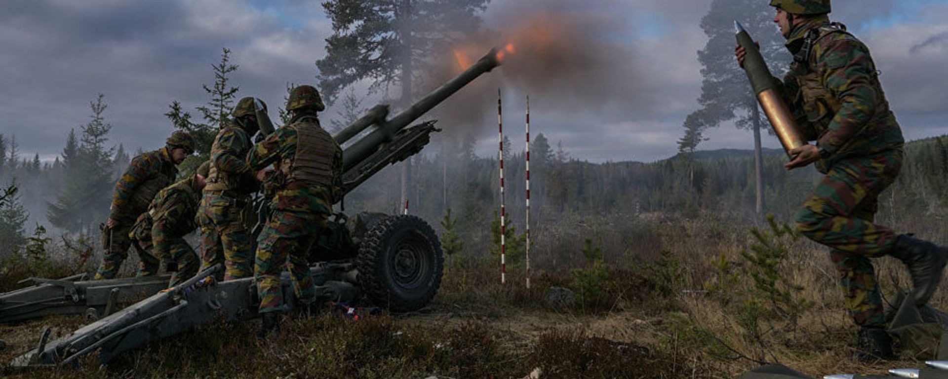 Belgian troops take part in artillery drills as part of Trident Juncture 18. File photo. - Sputnik International, 1920, 04.03.2024
