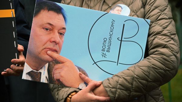 Action in support of Kirill Vyshinsky at Embassy of Ukraine - Sputnik International