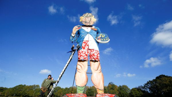 UK Former Secretatry Boris Johnson's Effigy - Sputnik International
