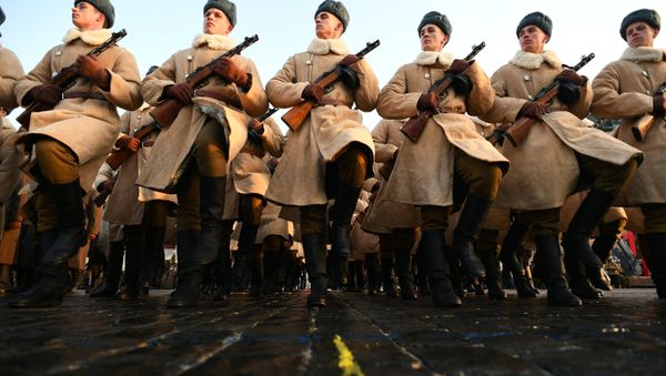 The march dated for the 77th anniversary of a parade of 1941 The march dated for the 77th anniversary of a parade of 1941 - Sputnik International