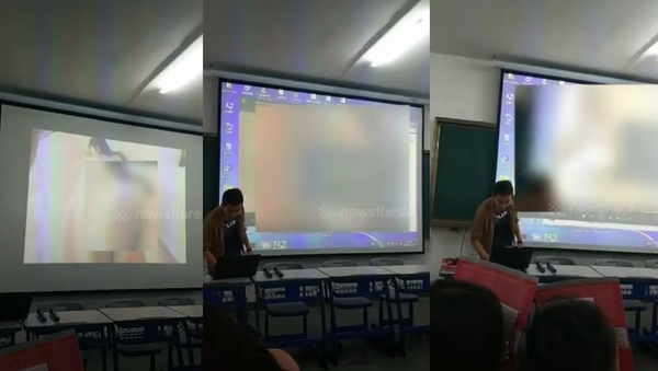 New Material? Students Stunned as Taiwan Professor Mistakenly Projects Porn - Sputnik International