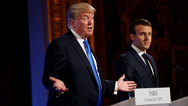 French President Emmanuel Macron and U.S. President Donald Trump French President Emmanuel Macron and U.S. President Donald Trump - Sputnik International