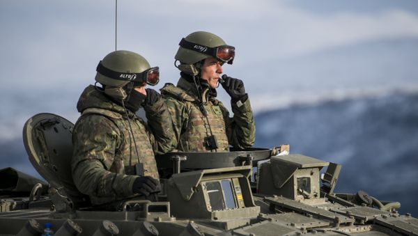Spanish soldiers in an Pizarro tank during an exercise to capture an airfield as part of the Trident Juncture 2018, a NATO-led military exercise, on November 1, 2018 near the town of Oppdal, Norway. Spanish soldiers in an Pizarro tank during an exercise to capture an airfield as part of the Trident Juncture 2018, a NATO-led military exercise, on November 1, 2018 near the town of Oppdal, Norway. - Sputnik International