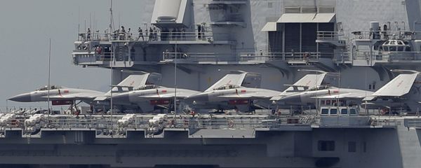 The Liaoning, China's first aircraft carrier, departs Hong Kong The Liaoning, China's first aircraft carrier, departs Hong Kong - Sputnik International