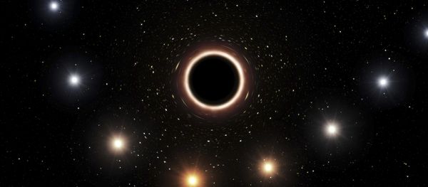 Artist impression shows the path of the star S2 as it passes close to the supermassive black hole at the center of the Milky Way galaxy Artist impression shows the path of the star S2 as it passes close to the supermassive black hole at the center of the Milky Way galaxy - Sputnik International