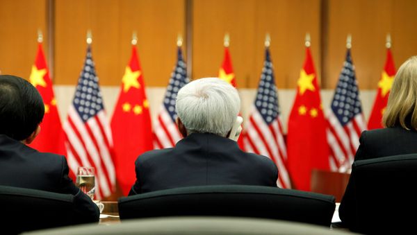 Delegates listen to opening remarks by China's State Councilor Yang and US Deputy Secretary of State Burns at a session of the S&ED in Washington - Sputnik International
