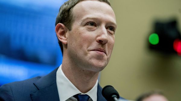 In this April 11, 2018 file photo, Facebook CEO Mark Zuckerberg pauses while testifying on Capitol Hill in Washington - Sputnik International