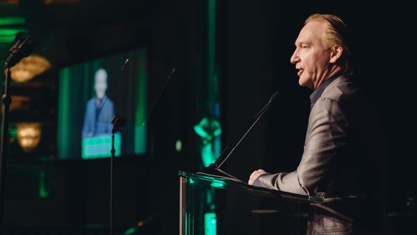 Bill Maher, winner of the First Amendment Award, speaks to the crowd at the 26th Annual Literary Awards Festival at the Beverly Wilshire Hotel on Wednesday, September 28, 2016, in Beverly Hills, Calif - Sputnik International