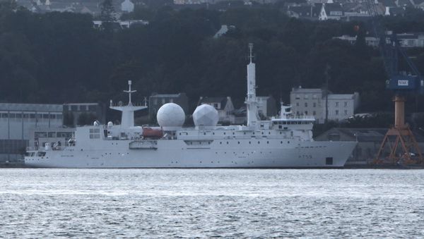Dupuy-de-Lôme Electronic Intelligence Ship in the Port of Brest - Sputnik International