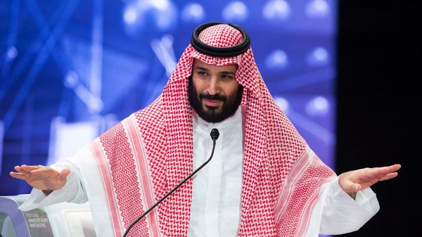 In this photo released by Saudi Press Agency, SPA, Saudi Crown Prince, Mohammed bin Salman addresses the Future Investment Initiative conference, in Riyadh, Saudi Arabia, Wednesday, Oct. 24, 2018 - Sputnik International