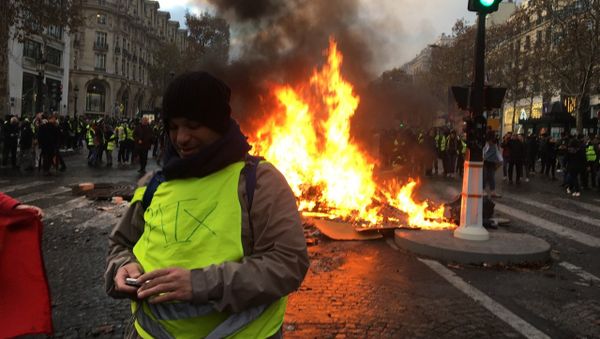 Yellow Vests protests against the rise in fuel prices in the French capital of Paris. File photo - Sputnik International