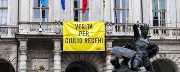 Truth for Giulio Regeni banner on the façade of Palazzo Civico (Turin Town Hall). (File photo). Truth for Giulio Regeni banner on the façade of Palazzo Civico (Turin Town Hall). (File photo). - Sputnik International